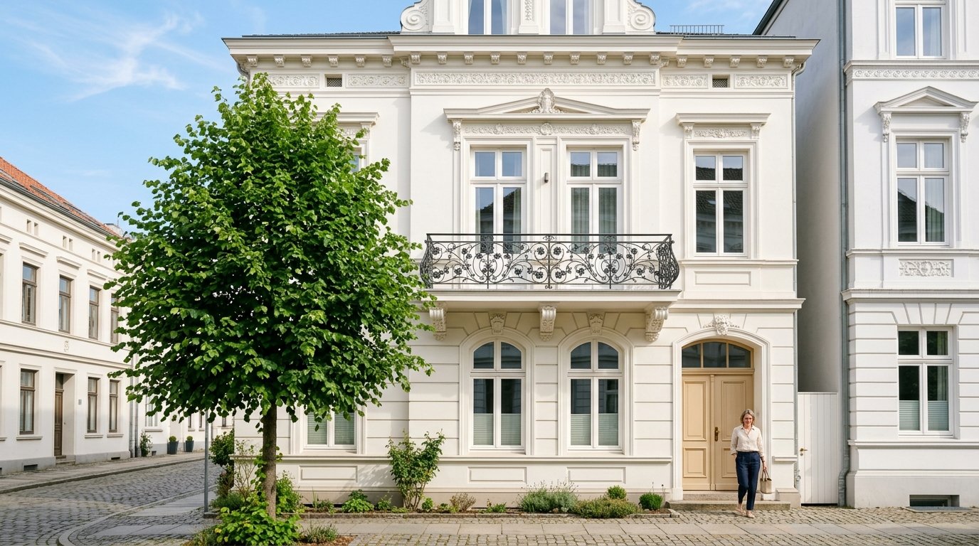 Nachher – beispielhafte Visualisierung einer sanierten Fassade